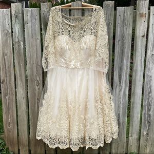 ModCloth x Chichi London Guilded Grace Lace Wedding Dress